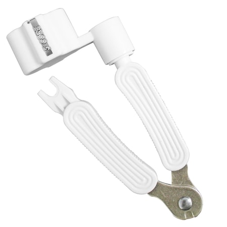 5 Core 5 Core Guitar String Winder - 3 In 1 Multifunctional Guitar Maintenance Tools - w Bridge Pin Puller GW 1PK WH